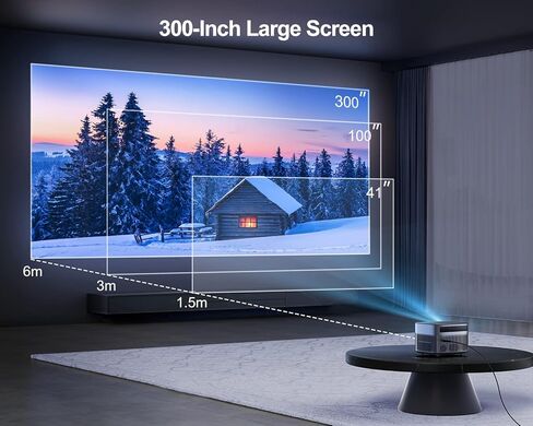 [التركيز التلقائي/حجر الزاوية] جهاز عرض 4K مع WiFi 6 وBluetooth 5.2، FHD أصلي 1080P WiMiUS P64 جهاز عرض أفلام خارجي، تكبير 50%، جهاز عرض منزلي متوافق مع iOS/Android/HDMI/TV Stick in Kuwait