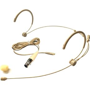 Microdot 4016 Headset Headworn Mic for SHURE Wireless System - Detachable Cable with Mini XLR Ta4f Connector - Omidirectional Mic