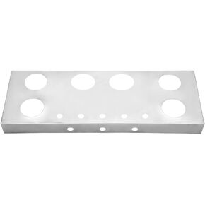 GG Grand General 91328 Stainless Steel Rear Center Light Panel with 4 inches and 1 inch Light Hole without License Plate
