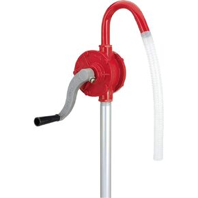 Lumax LX-1320 Red Deluxe Heavy Duty Rotary Barrel Pump. Ideal for Heavy Duty Use in Industrial, Automotive and Agricultural Applications. Fits 15 to 55 Gallon Drums.