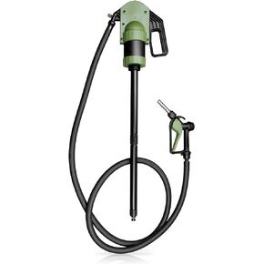 TERA PUMP TRLEV530 Manual Lever Action 55 Gallon Drum Pump (Kerosene Diesel Lubricants Hydraulic Fluid) 10FT Discharge Hose, Gas Pump Style Nozzle