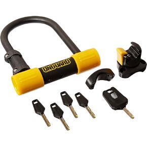 OnGuard Bulldog Mini DT U-Lock with 4-Feet Cinch Loop Cable (Black, 3.55 x 5.52-Inch)