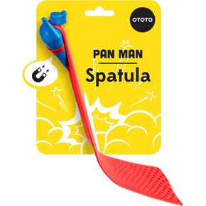 Pan Man Spatulas for Kitchen Use by OTOTO - Cute Kitchen Gifts, Turner Spatula, Easy Pancake & Egg Spatula Flipper - BPA-free Pancake Spatula, Cooking Spatulas