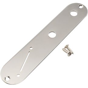 Musiclily Pro 32mm Steel Tele Control Plate with Narrow Pots Hole Spacing and Angled Switch Slot for Telecaster Electric Guitar, Nickel