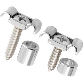 Musiclily Pro Steel Vintage Butterfly Style String Retainer String Trees String Guides for Electric Guitar, Chrome (Set of 2)
