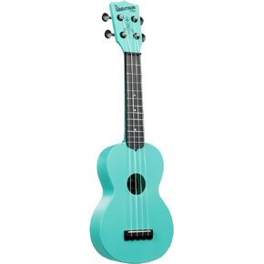 Kala Brand Music Co. The Waterman Beach Collection, 4-String Ukulele, Right, Aqua Mist, Soprano (KA-WMG-BL-S)