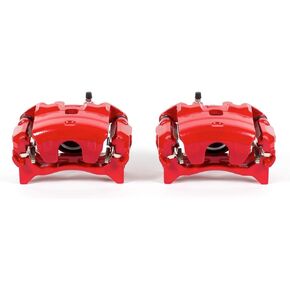 Power Stop Front S7102 Pair of High-Temp Red Powder Coated Calipers
