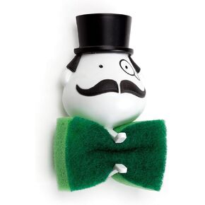 Peleg Design Mr. Sponge Kitchen Sponge Holder - Plastic Dish Sponge Holder for Kitchen Sink, Dries All Types of Sponges - Kitchen Sink Organizer, Decor, and Unique Gift Idea - Sponge Included