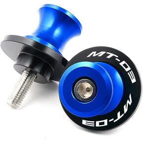 MOWOK Fit For YAMAHA MT-03 MT03 2015 2016 2017 2018 2019 2020 2021 2022 2023 Motorcycle 6MM Swingarm Spools Slider M6 Stand Screws (Black)