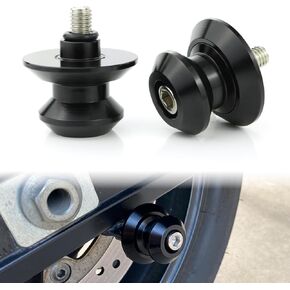 Xitomer 1 Pair M10 X1.25 Motorcycle Swing arm Sliders Spools CNC Swing Arm Stand Screw Fit for ZX-6R/10R/Z1000/Z750/ZX-9R/ZX-12R/ ZX-14R, ninja250/EX250/300R, For YZF 750/1000,