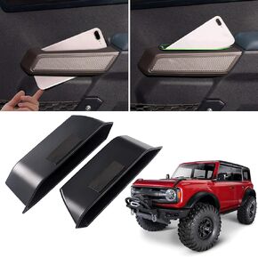 Door Handle Storage Box Container for Ford Bronco 2021 2022 2023 2024 4 Door Car Interior Accessories, ABS Front and Rear Door Side Armrest Phone Pocket Organizer Insert Glove Pallet 4PCS
