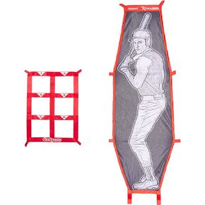 GoSports Baseball & Softball Pitching Kit - Practice Accuracy Training with Strike Zone & XTRAMAN Dummy Batter