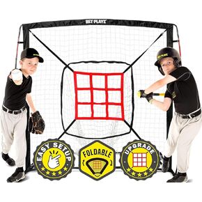 Baseball Net - 9 Strike Zone Pitching Net Hitting Net Batting Practice Net, Baseball Gifts for Kids Children Teens & Youth | Training Aids Equipment (Portable & Quick-Fold) 5x5ft in Kuwait