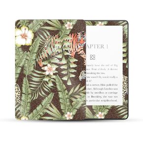 MightySkins Glossy Glitter Skin Compatible with Amazon Kindle Paperwhite 5 6.8-inch 11th Gen (2021) Full Wrap - Tiger Jungle | Protective High-Gloss Glitter Finish | Easy to Apply | Made in The USA