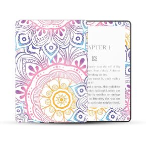 MightySkins Glossy Glitter Skin Compatible With Amazon Kindle Paperwhite 5 6.8-inch 11th Gen (2021) Full Wrap - Vibrant Mandala | Protective High-Gloss Glitter Finish | Easy To Apply | Made in the USA