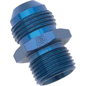 Russell 670520 Blue Anodized Aluminum -6AN Flare to 14mm Metric Adapter