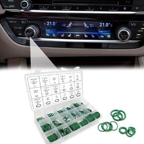 270PCS O Ring Assortment Kit, Car Air Conditioning O Ring Kit, Seal Rubber O-Rings Assortment, Car Accessories O-Ring Seal Gasket Washer for Car Repair, Plumbing, Air or Gas Connections