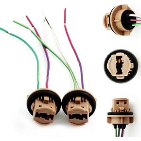 iJDMTOY 7440 7443 Wiring Harness Sockets Compatible with LED Bulbs, Turn Signal Lights, Brake Lights