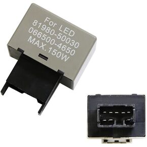 iJDMTOY 8-Pin LM449 81980-50030 066500-4650 Electronic LED Flasher Assy Relay Fix متوافق مع مصابيح Lexus Scion أو Toyota LED لإشارة الانعطاف