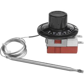Universal Capillary Thermostat Cooling Radiator, TS-120SR Fan Control Switch Tempeure Controller Adjustable 0-120°C Heating/Cooling Universal Capillary Thermostat Cooling Radiator