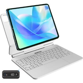 Magnetic Keyboard for iPad Pro 11 inch(1st,2nd,3rd and 4th Gen) Air 10.9 inch(4th and 5th Gen),iPad Case with Wireless Bluetooth Keyboard (White)