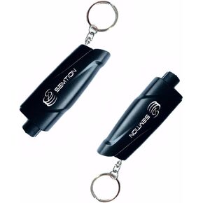 Window Breaker Seatbelt Cutter Glass Breaker Keychain Car Emergency Escape Tool for Land and Underwater, Pack of 2 (Black-Black)