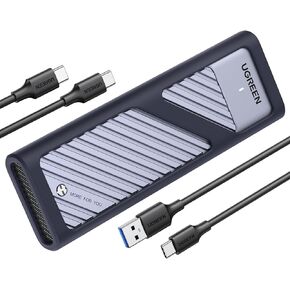UGREEN M.2 NVMe SSD Enclosure USB 3.2 10Gbps NVMe Enclosure PCIe M.2 to USB Adapter Aluminum External Portable SSD Case Support UASP Trim for NVMe SSD M B+M Keys Size 2230/2242/2260/2280