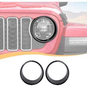 Hoolcar Headlight Bezels Headlight Cover Trim Compatible with Jeep Wrangler JL & Wrangler Unlimited 2024, Exterior Accessories, Black