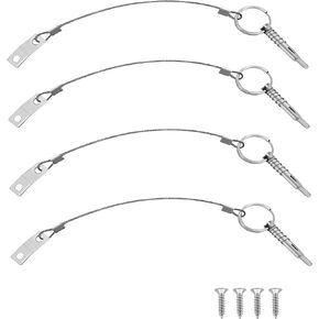 1/4" Diameter Bimini Top Quick Release Pins 316 Stainless Steel Pin and Ring Easy to Fix and Remove Bimini Pins, Marine Hardware for Boats, Yachts, Speedboats, Motorboats, Ships (4 Pack)