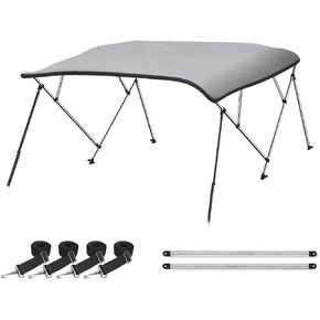 Naviskin 10 Optional Colors Available 3-4 Bow 13 Different Size Bimini Top Cover Includes Mounting Hardwares,Storage Boot with 1 Inch Aluminum Frame