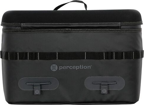 حقيبة السرج من Perception Kayaks | معالجة نظام تخزين قوارب الكاياك الخارجة عن القانون | يحمل صندوقين 3600 بلانو | مقاومة للرذاذ | سحاب علوي |، أسود in Kuwait