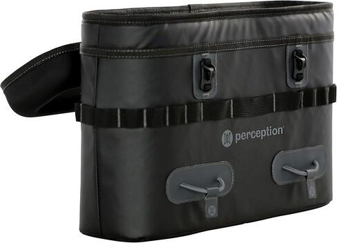 حقيبة السرج من Perception Kayaks | معالجة نظام تخزين قوارب الكاياك الخارجة عن القانون | يحمل صندوقين 3600 بلانو | مقاومة للرذاذ | سحاب علوي |، أسود in Kuwait