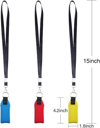 TecUnite Floating Neoprene Boat Keychain, 3 Pack Key Chain and Lanyard, Floatable Foam Key Fob for Water Sports, Red, Yellow, Blue, Black, 13.5 cm/ 5.3 inch in length,8542109960 in Saudi Arabia