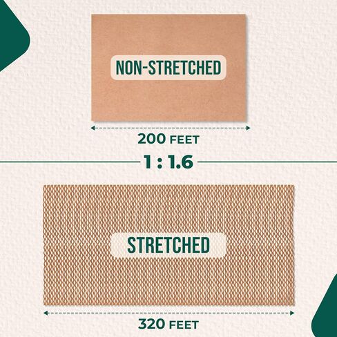 Honeycomb Packing Paper for Moving – 15" x 200' Sustainable Alternative to Bubble Wrap for Moving/shipping Fragile Items - With 20 Fragile Stickers and 33 ft Jute Rope in Saudi Arabia