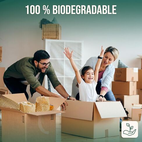 Honeycomb Packing Paper for Moving – 15" x 200' Sustainable Alternative to Bubble Wrap for Moving/shipping Fragile Items - With 20 Fragile Stickers and 33 ft Jute Rope in Saudi Arabia