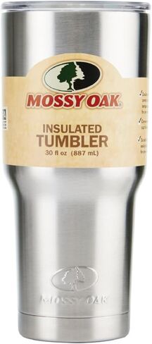 Mossy Oak 30oz Stainless Steel Insulated Tumbler, 1 Count (Pack of 1), Black in Saudi Arabia