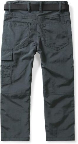 OCHENTA Kids Boy's Youth Quick Dry Pull on Outdoor Cargo Pants، المشي لمسافات طويلة والتخييم وصيد الأسماك علامة رمادية 170-12-13 سنة in Kuwait