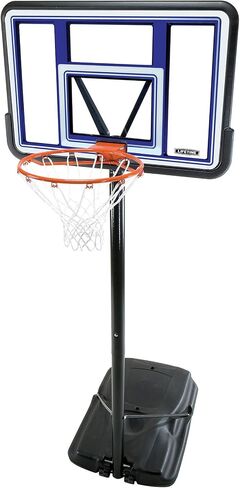 Lifetime Pro Court Height Adjustable Portable Basketball System, 44 Inch Backboard, Blue/White in Saudi Arabia