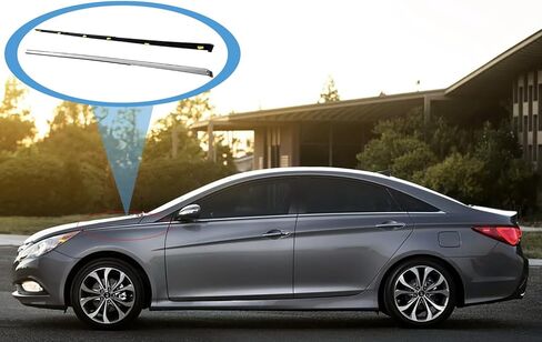 LAUBDGIE حاجز جانبي للركاب الأمامي من الكروم، زخرفة قولبة متوافقة مع Hyundai Sonata 2011-2014 in Kuwait