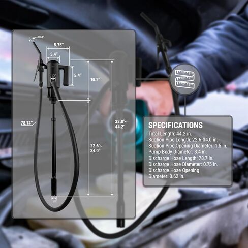 TERA PUMP TReDRUME-CH 12V AC Chemical Electric Telescopic (Methanol, Ethanol, DEF (AdBlue) Brake Cleaner) Transfer Drum Pump 4.2GPM for 15, 30, and 55 gal with 6.6-ft Discharge Hose in Saudi Arabia