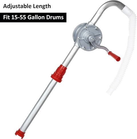 MNKNENG Barrel Pump 15 to 55 Gallon Drum Pump Rotary Hand Pump Fuel Pumps Transfer, Aluminum Heavy Duty Rotary Barrel Pump, Hand Drum Pump For Gasoline, Kerosene, Oil, Diesel, Hydraulic Fluid in Kuwait