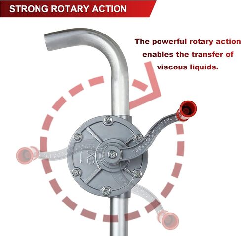 MNKNENG Barrel Pump 15 to 55 Gallon Drum Pump Rotary Hand Pump Fuel Pumps Transfer, Aluminum Heavy Duty Rotary Barrel Pump, Hand Drum Pump For Gasoline, Kerosene, Oil, Diesel, Hydraulic Fluid in Kuwait