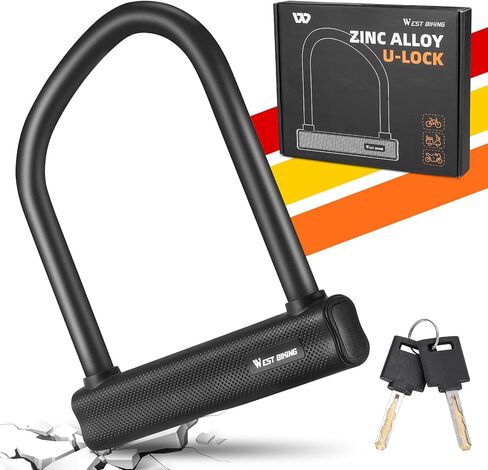 LuTuo U Bike Lock with Key, 17mm Bike Locks Heavy Duty Anti Theft Carbon Steel Bicycle Lock High Security Ebike Lock for Electric Scooter Mountain Bikes Wheel in Saudi Arabia