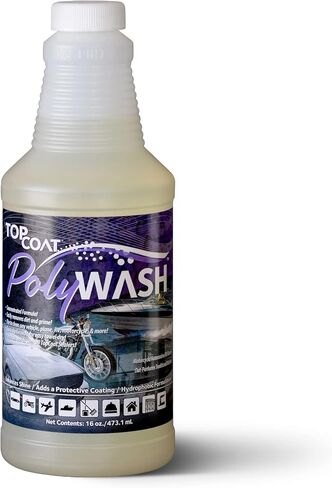 TopCoat PolyWash - Concentrated, Water-Based Car Wash - Exterior Care Products - Car Cleaner Prep for F11 16-Ounce Bottle in Saudi Arabia