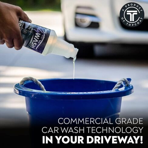 TopCoat PolyWash - Concentrated, Water-Based Car Wash - Exterior Care Products - Car Cleaner Prep for F11 16-Ounce Bottle in Saudi Arabia