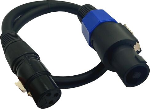 كابل مكبر صوت MTUERANC إلى XLR، محول صوت XLR 3 دبوس أنثى إلى مكبر صوت ذكر لسلك مكبر صوت DJ/PA مع قفل ملتوي (مكبر صوت إلى أنثى XLR 50 سم/1.6 قدم) in Saudi Arabia