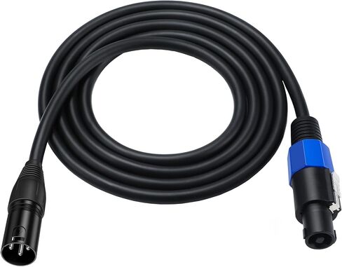 كابل مكبر صوت MTUERANC إلى XLR، محول صوت XLR 3 دبوس أنثى إلى مكبر صوت ذكر لسلك مكبر صوت DJ/PA مع قفل ملتوي (مكبر صوت إلى أنثى XLR 50 سم/1.6 قدم) in Saudi Arabia