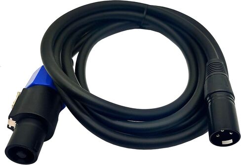 كابل مكبر صوت MTUERANC إلى XLR، محول صوت XLR 3 دبوس أنثى إلى مكبر صوت ذكر لسلك مكبر صوت DJ/PA مع قفل ملتوي (مكبر صوت إلى أنثى XLR 50 سم/1.6 قدم) in Saudi Arabia