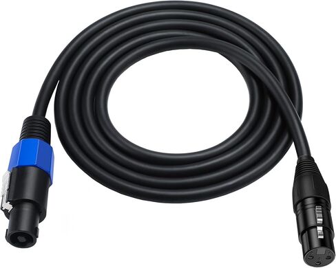 كابل مكبر صوت MTUERANC إلى XLR، محول صوت XLR 3 دبوس أنثى إلى مكبر صوت ذكر لسلك مكبر صوت DJ/PA مع قفل ملتوي (مكبر صوت إلى أنثى XLR 50 سم/1.6 قدم) in Saudi Arabia