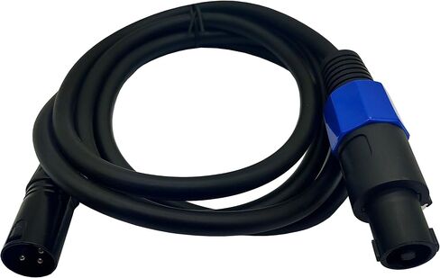 كابل مكبر صوت MTUERANC إلى XLR، محول صوت XLR 3 دبوس أنثى إلى مكبر صوت ذكر لسلك مكبر صوت DJ/PA مع قفل ملتوي (مكبر صوت إلى أنثى XLR 50 سم/1.6 قدم) in Saudi Arabia